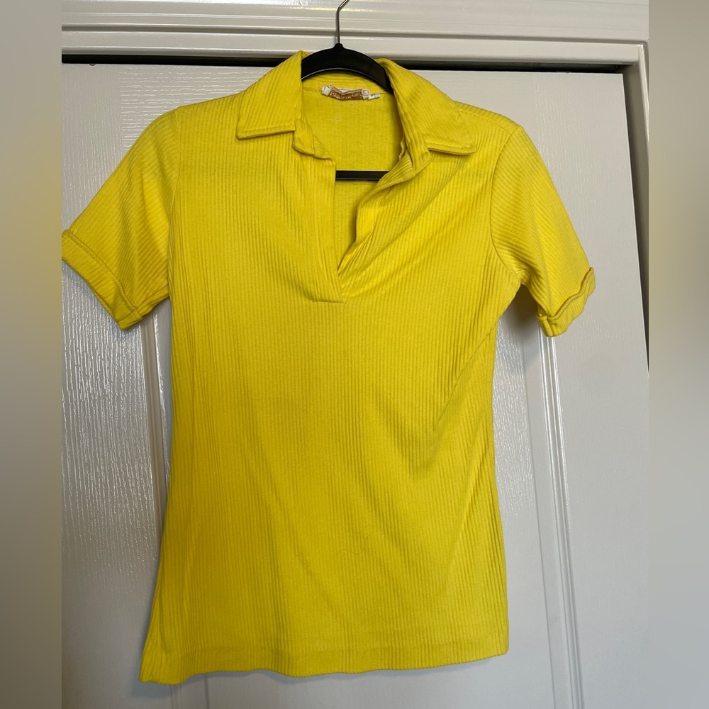 Bright Yellow Collared Shirt 1970s